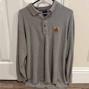 Burberry Long Sleeve Gray Polo Shirt
